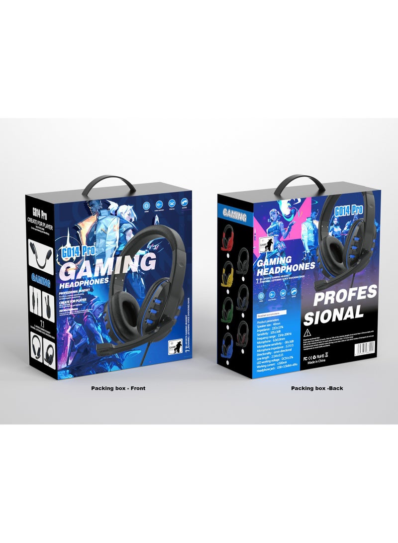 Over-Ear Gaming Wired Headphones With Mic For PS4 /PS5/XOne/XSeries/NSwitch/PC