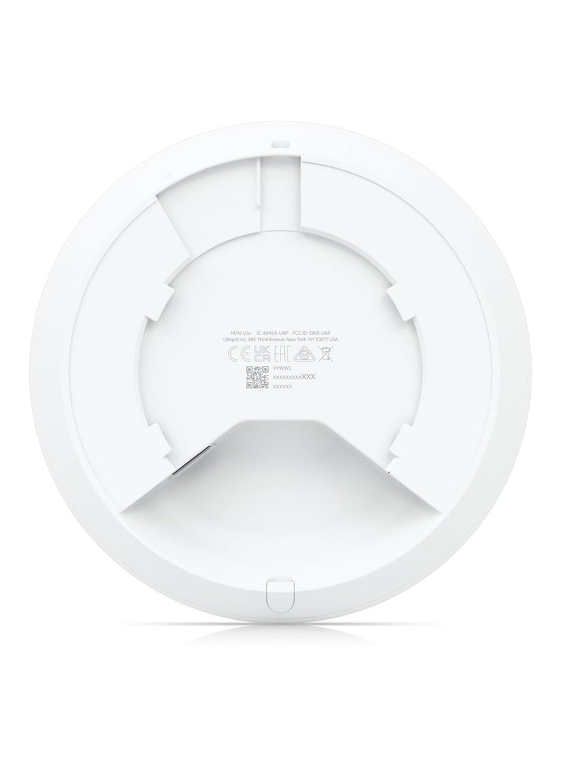 Networks UniFi U6+ Dual-Band Wi-Fi 6 Access Point, Wi-Fi 6 Standard, Up 2402Mbps , WPA3, 300+ clients, Ceiling/Wall Mount Kit, (POE ADAPTER NOT INCLUDED) U6+ White