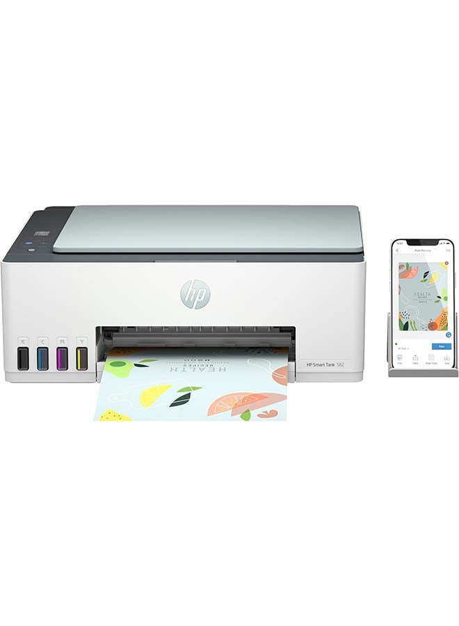 Smart Tank 582 Wireless All-in-One Printer, Print, Scan, Copy; Up to 18,000 black or 6,000 color pages - [4A8D6A] Green