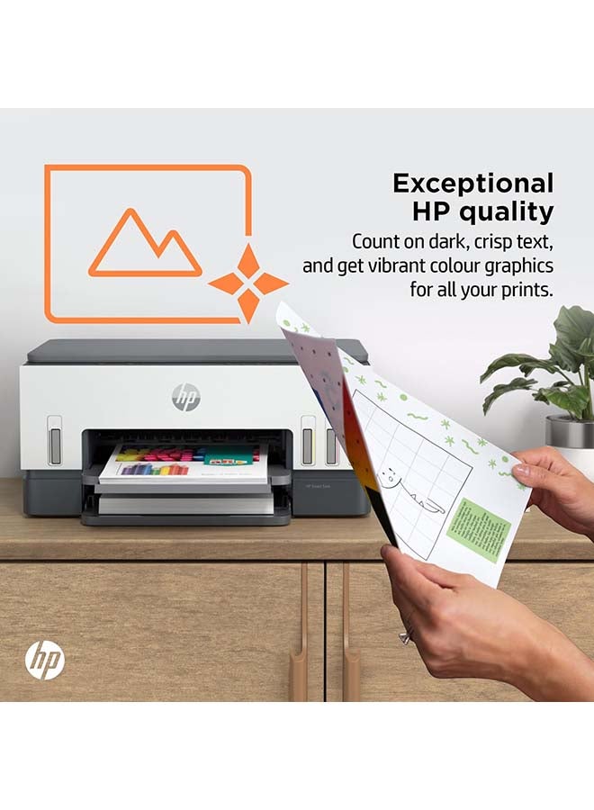 Smart Tank 670 All-in-One Printer, Print, Scan, Copy, Wireless, Scan to PDF, Fast two-sided printing, Up to 18,000 black or 8,000 color pages [6UU48A] Grey