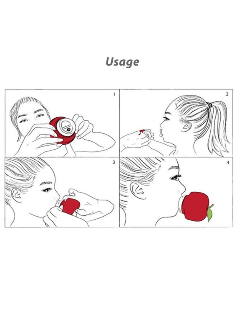 Lip Plumper Device Enhancer - Beauty Lip Plumper Enhancement Plumper Device Quick Lip Plumper Enhancer Lip Trainer (Red)