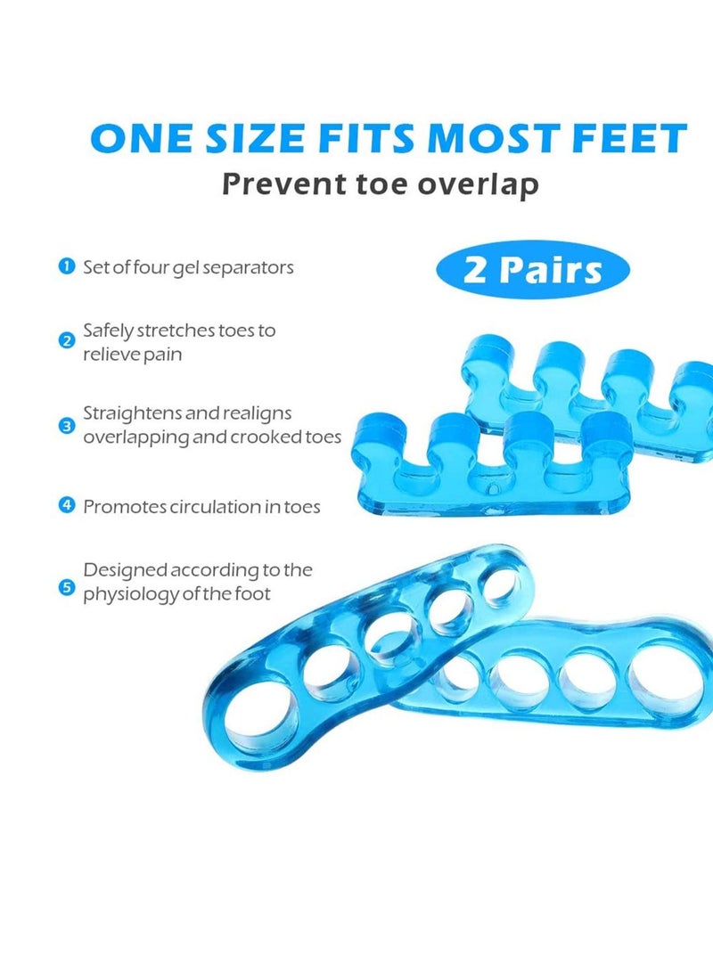 Gel Toe Stretcher and Separator for Relaxing, 8 Pcs Bunion Relief, Hammer Toe and More for Women and Men Quickly Bunion Pain Relief Hallux Valgus Treatment Straighten Feet Alleviating Pain