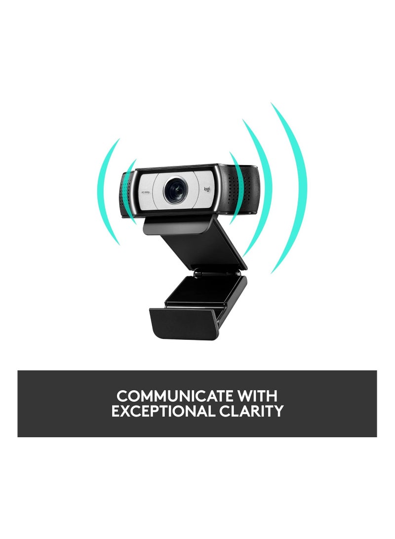 C930s Full HD Webcam. With Autofocus, Privacy Shutter, Noise-canceling mic, Ultra-Wide Angle Black