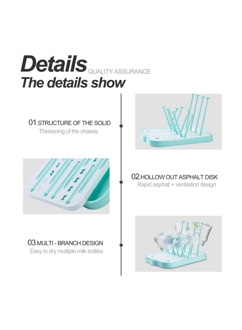 Baby Bottle Drying Rack for Kitchen Countertop,Baby Bottle Drying Rack with Removable Water Tray Countertop Drying Rack Stylish Nursery Product