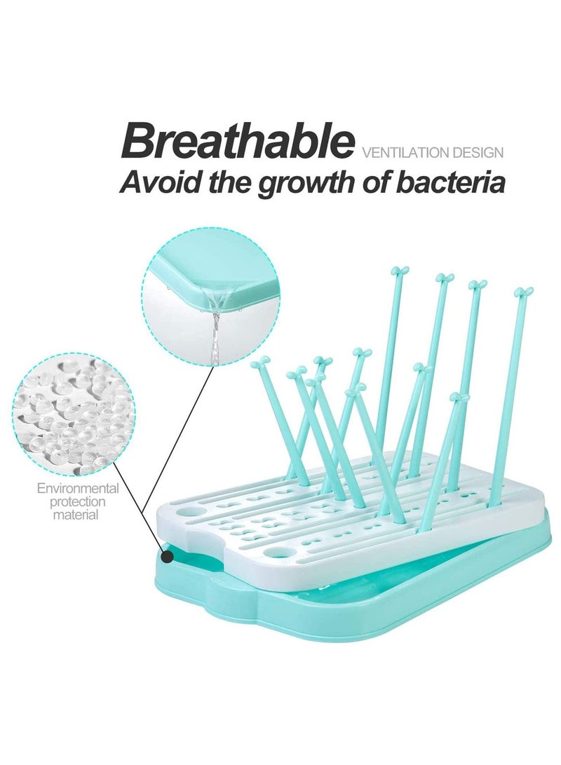 Baby Bottle Drying Rack for Kitchen Countertop,Baby Bottle Drying Rack with Removable Water Tray Countertop Drying Rack Stylish Nursery Product