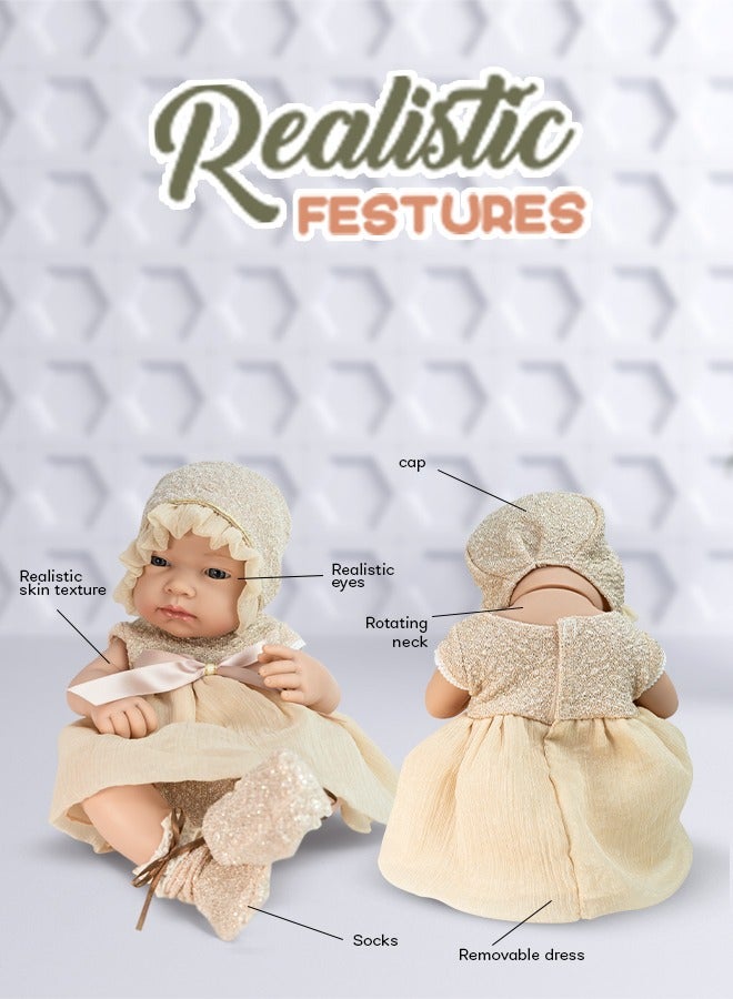 Baybee Realistic Reborn Baby Dolls Lifelike Washable Newborn Silicone Toy Doll Sleeping Toy Real Baby Doll Soft Body Gift Set Kids Girls Boy Toys