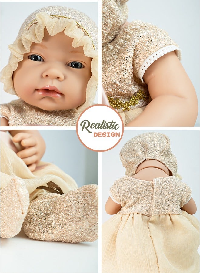 Baybee Realistic Reborn Baby Dolls Lifelike Washable Newborn Silicone Toy Doll Sleeping Toy Real Baby Doll Soft Body Gift Set Kids Girls Boy Toys