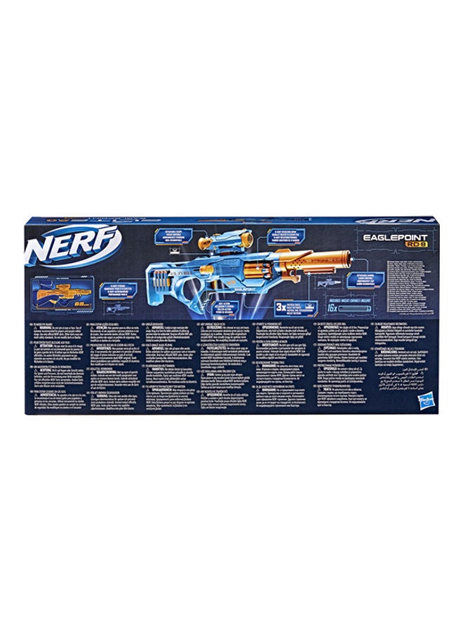 Elite 2.0 Eaglepoint RD-8 Dart Blaster, 8 Dart Drum, Scope & Barrel, 16 Elite Darts, Bolt Action, Outdoor Toys