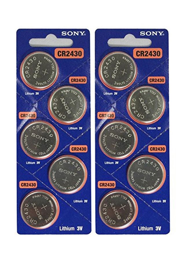 unisex 10-Piece Replacement Lithium Coin Cell Set