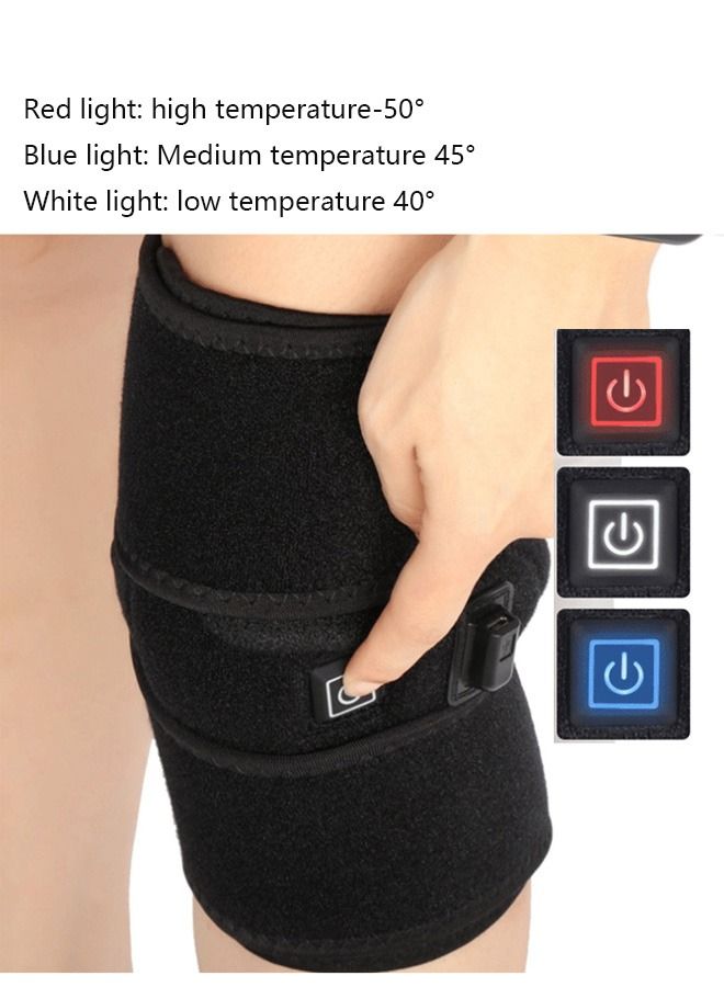 Knee Heating Pad, Knee Support for Women and Men, USB Heat Knee Brace Wrap 3 Temperature Control Thermal Therapy to Warm Joint Relief Pain Knee Stiff, Strains, Calf Leg Arm