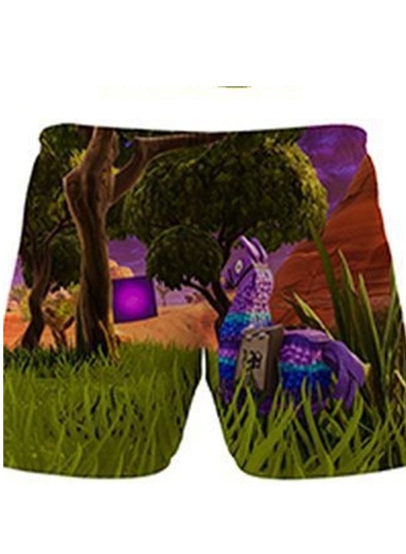 Game Fortnite set 3D digital printing personalized breathable children's T-shirt shorts set