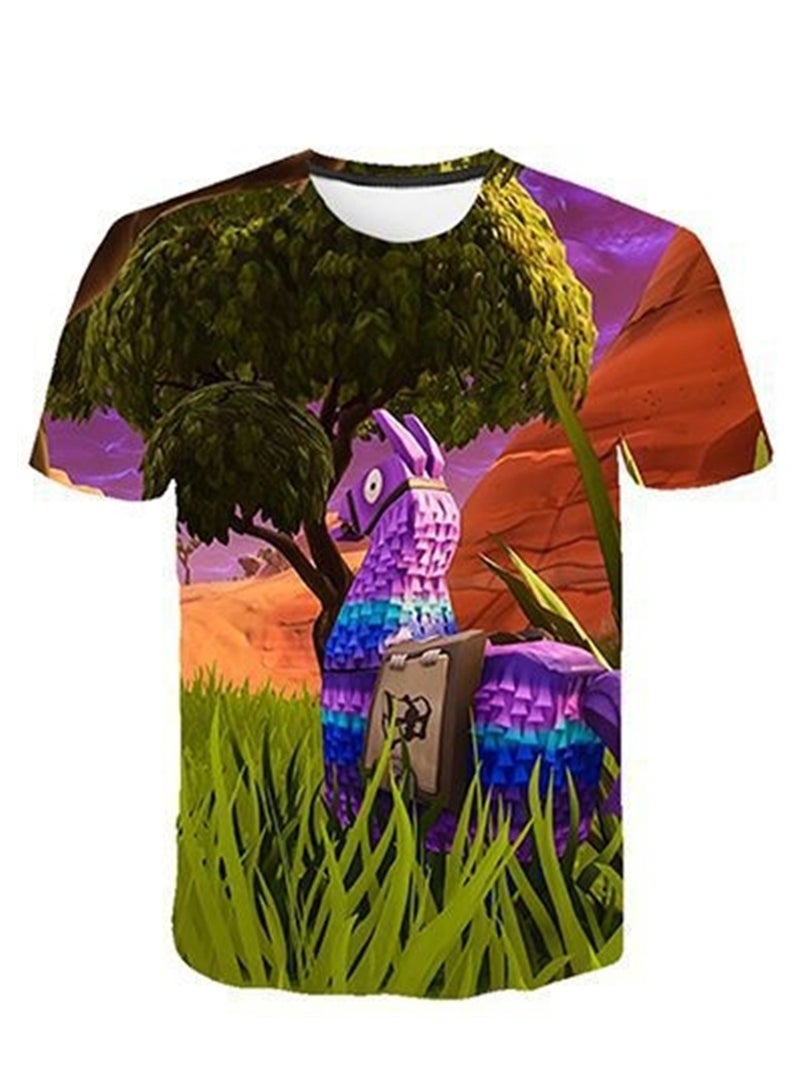 Game Fortnite set 3D digital printing personalized breathable children's T-shirt shorts set
