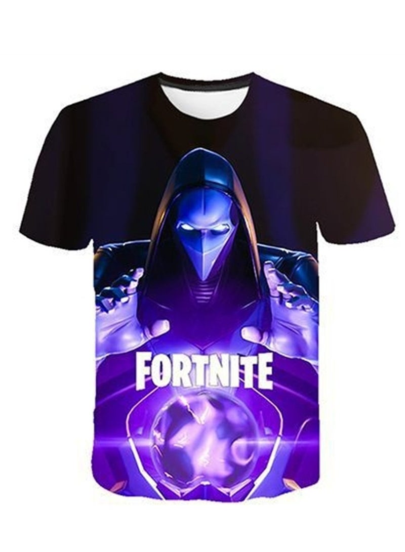 Game Fortnite set 3D digital printing personalized breathable children's T-shirt shorts set