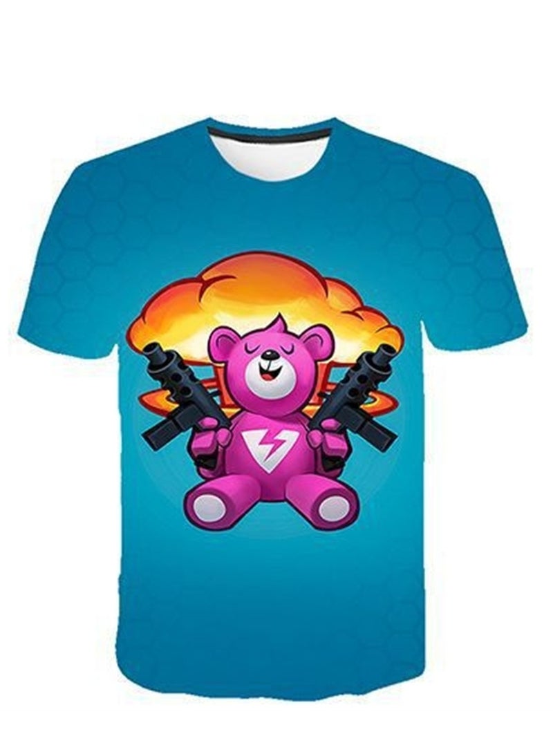 Game Fortnite set 3D digital printing personalized breathable children's T-shirt shorts set