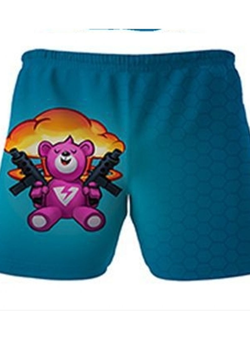Game Fortnite set 3D digital printing personalized breathable children's T-shirt shorts set