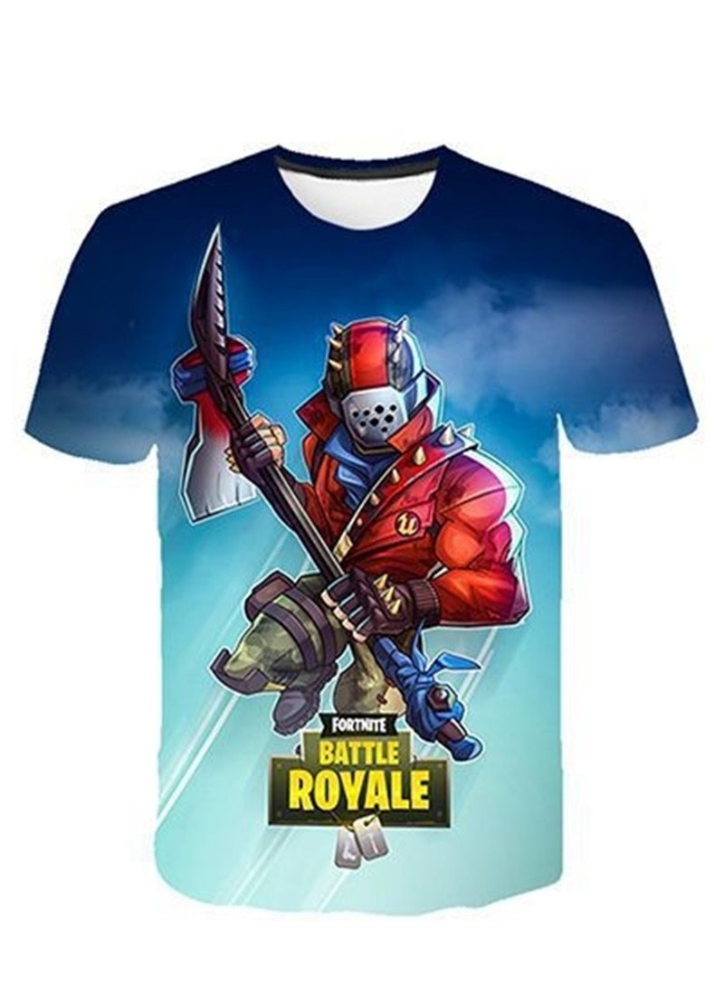 Game Fortnite set 3D digital printing personalized breathable children's T-shirt shorts set
