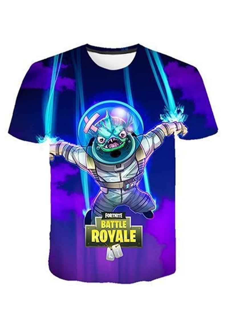 Game Fortnite set 3D digital printing personalized breathable children's T-shirt shorts set
