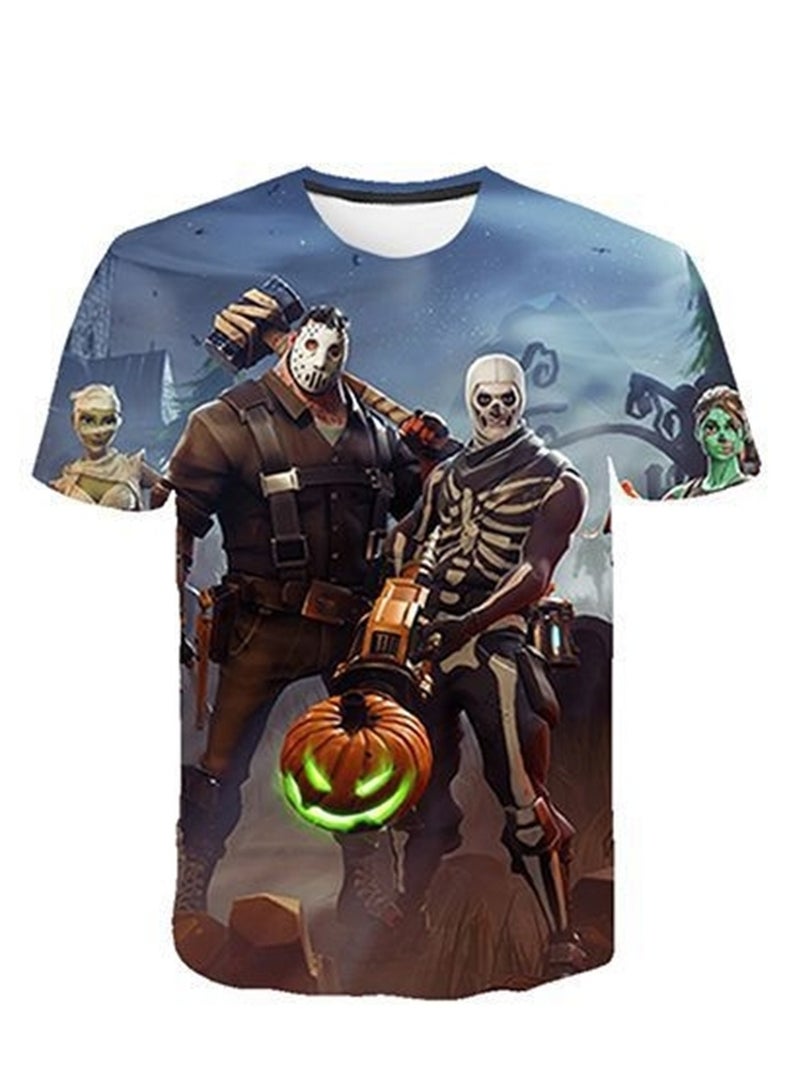 Game Fortnite set 3D digital printing personalized breathable children's T-shirt shorts set