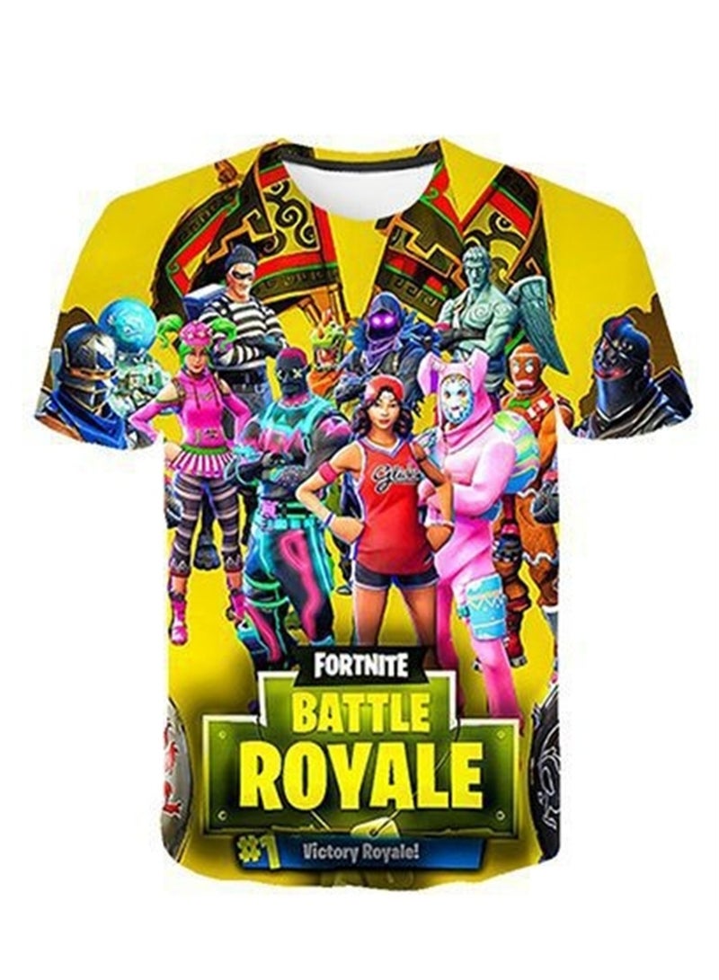 Game Fortnite set 3D digital printing personalized breathable children's T-shirt shorts set