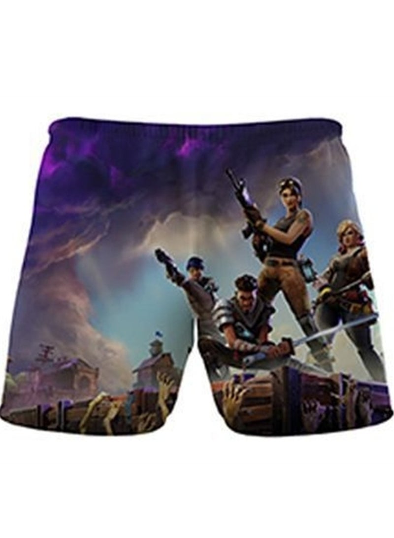 Game Fortnite set 3D digital printing personalized breathable children's T-shirt shorts set