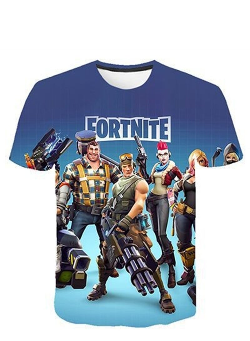 Game Fortnite set 3D digital printing personalized breathable children's T-shirt shorts set