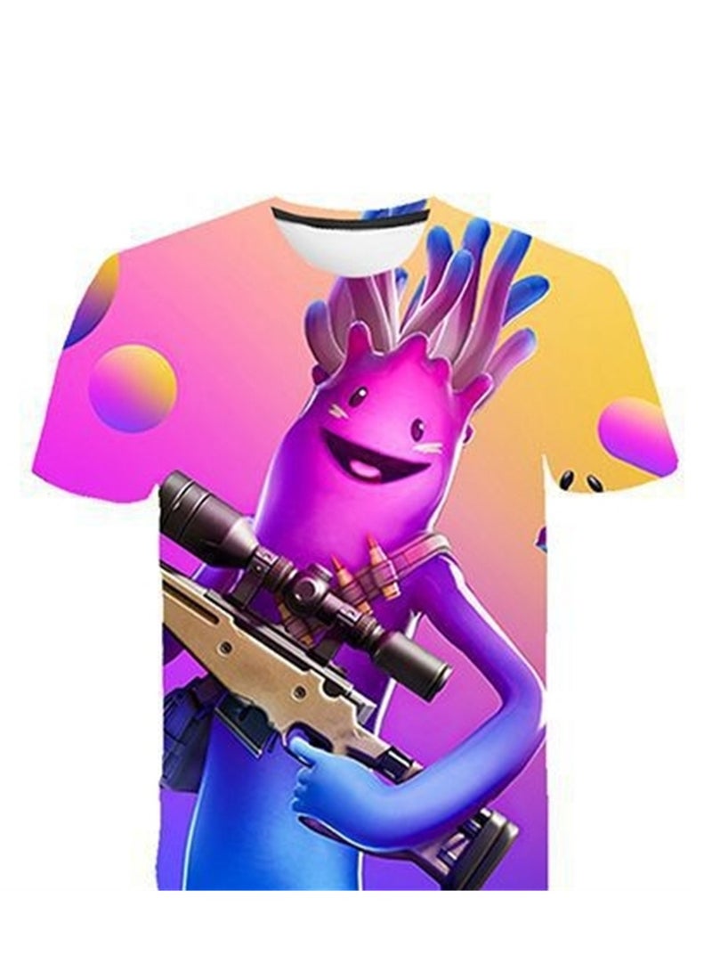 Game Fortnite set 3D digital printing personalized breathable children's T-shirt shorts set