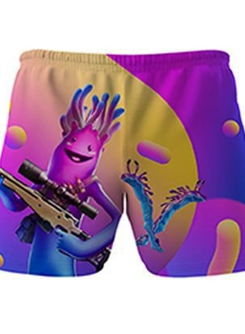 Game Fortnite set 3D digital printing personalized breathable children's T-shirt shorts set