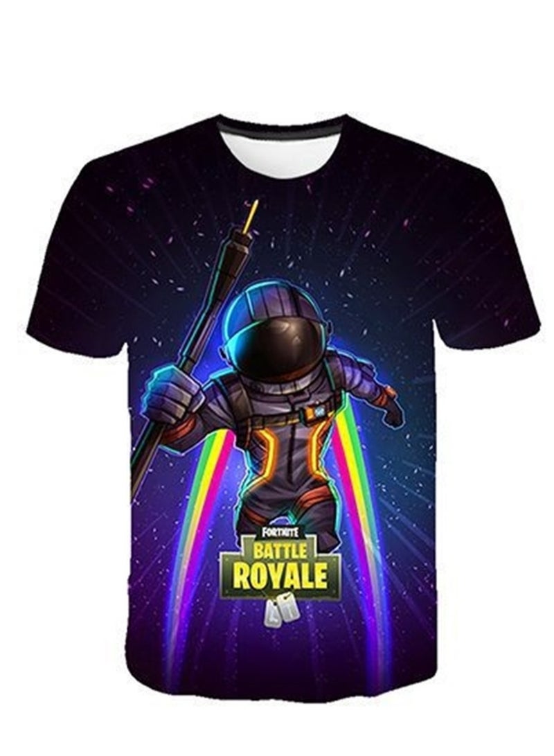 Game Fortnite set 3D digital printing personalized breathable children's T-shirt shorts set