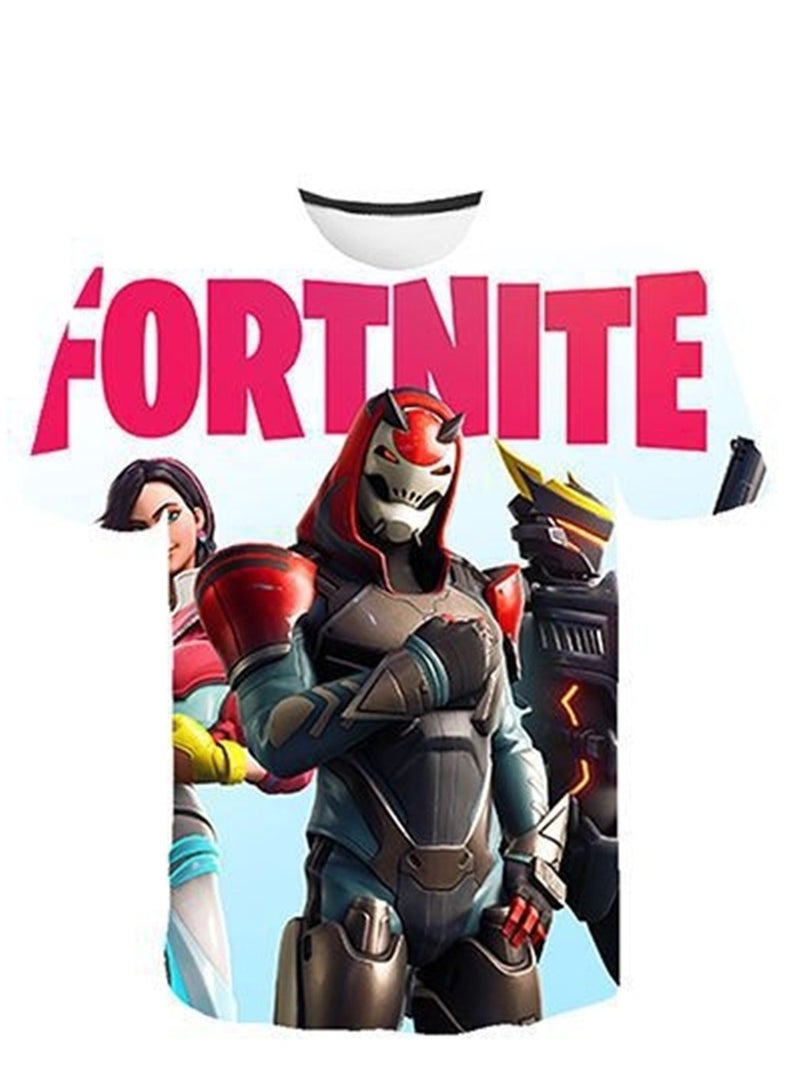 Game Fortnite set 3D digital printing personalized breathable children's T-shirt shorts set