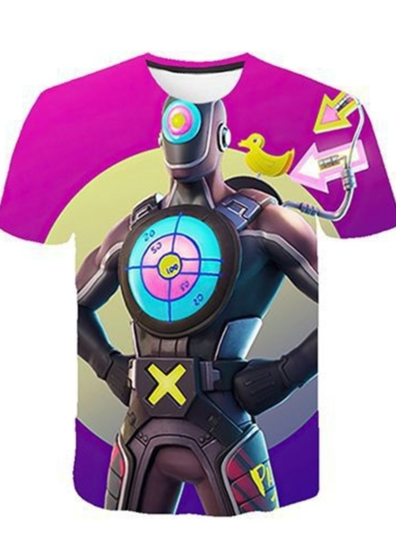 Game Fortnite set 3D digital printing personalized breathable children's T-shirt shorts set