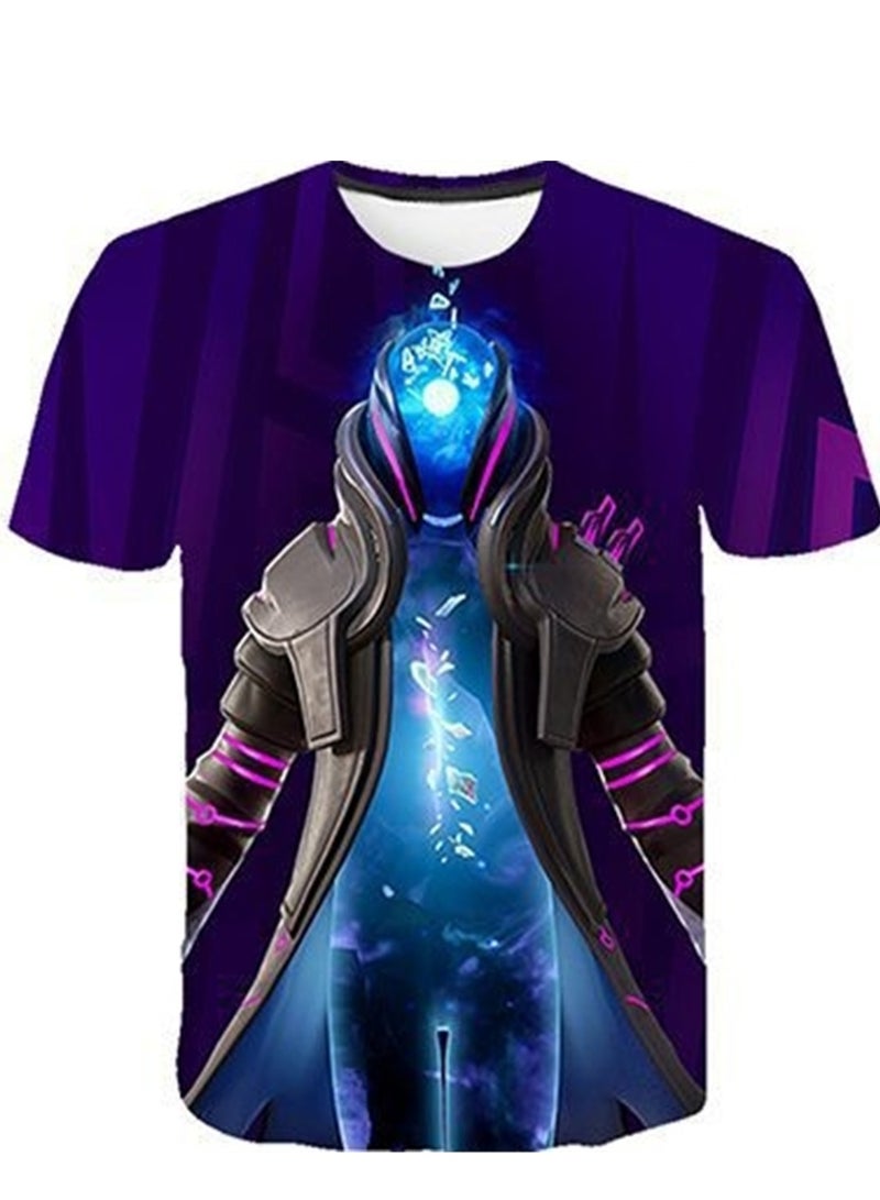 Game Fortnite set 3D digital printing personalized breathable children's T-shirt shorts set