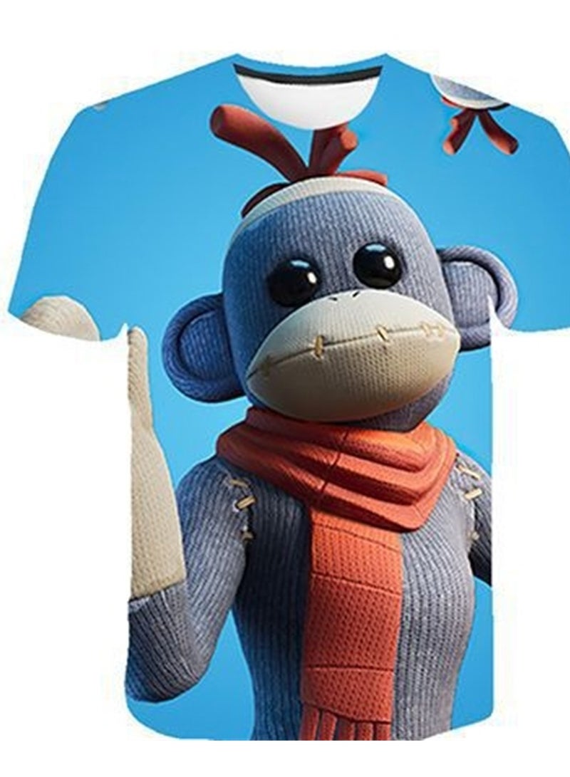 Game Fortnite set 3D digital printing personalized breathable children's T-shirt shorts set