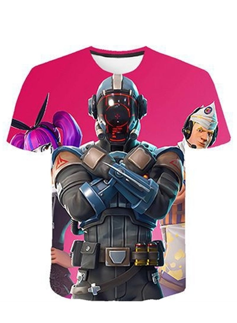 Game Fortnite set 3D digital printing personalized breathable children's T-shirt shorts set