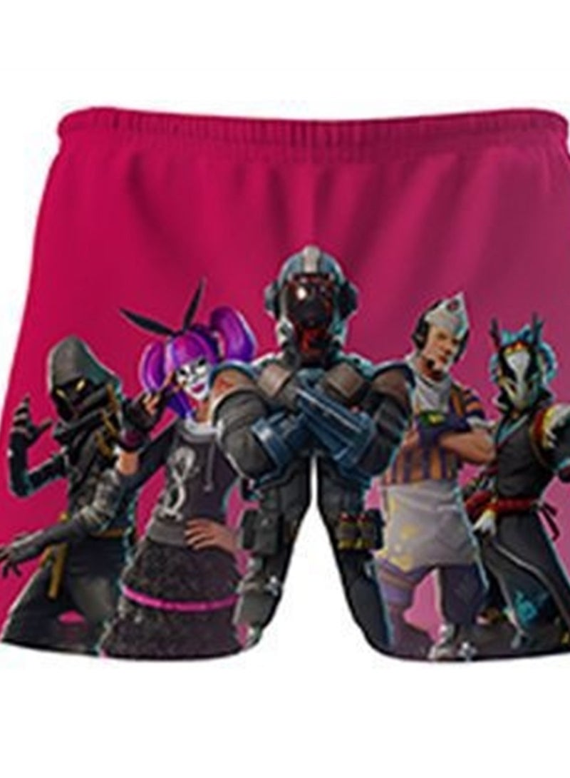 Game Fortnite set 3D digital printing personalized breathable children's T-shirt shorts set