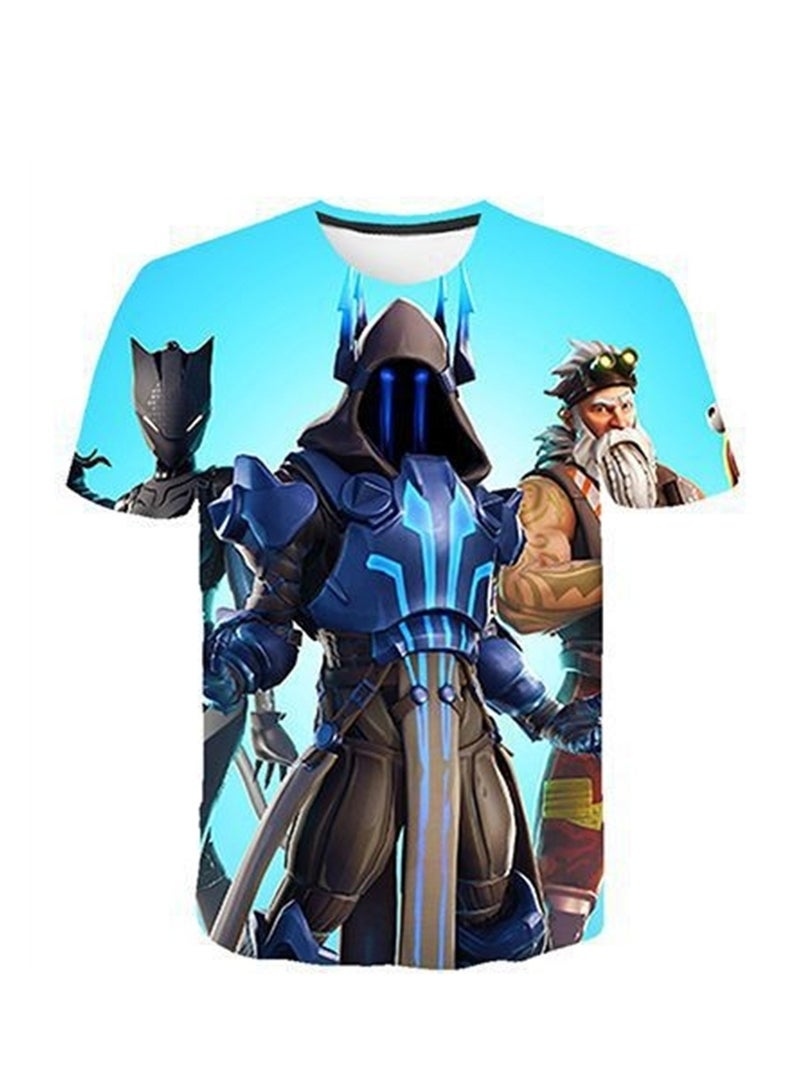 Game Fortnite set 3D digital printing personalized breathable children's T-shirt shorts set