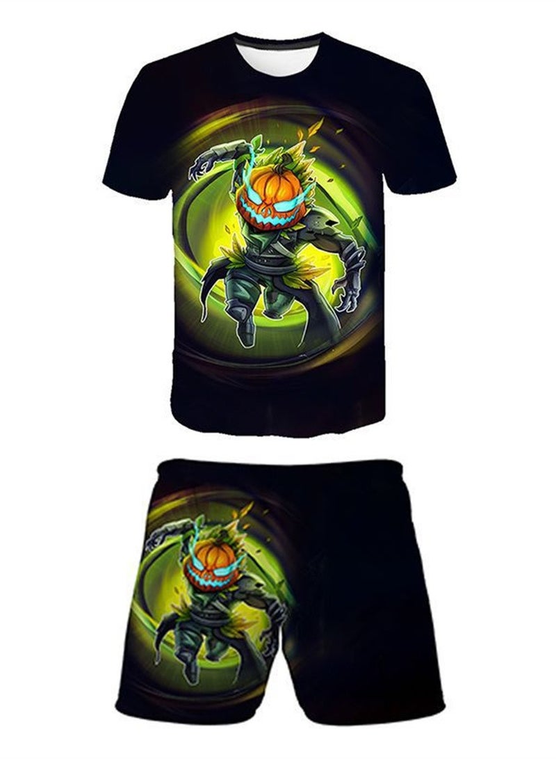 Game Fortnite set 3D digital printing personalized breathable children's T-shirt shorts set