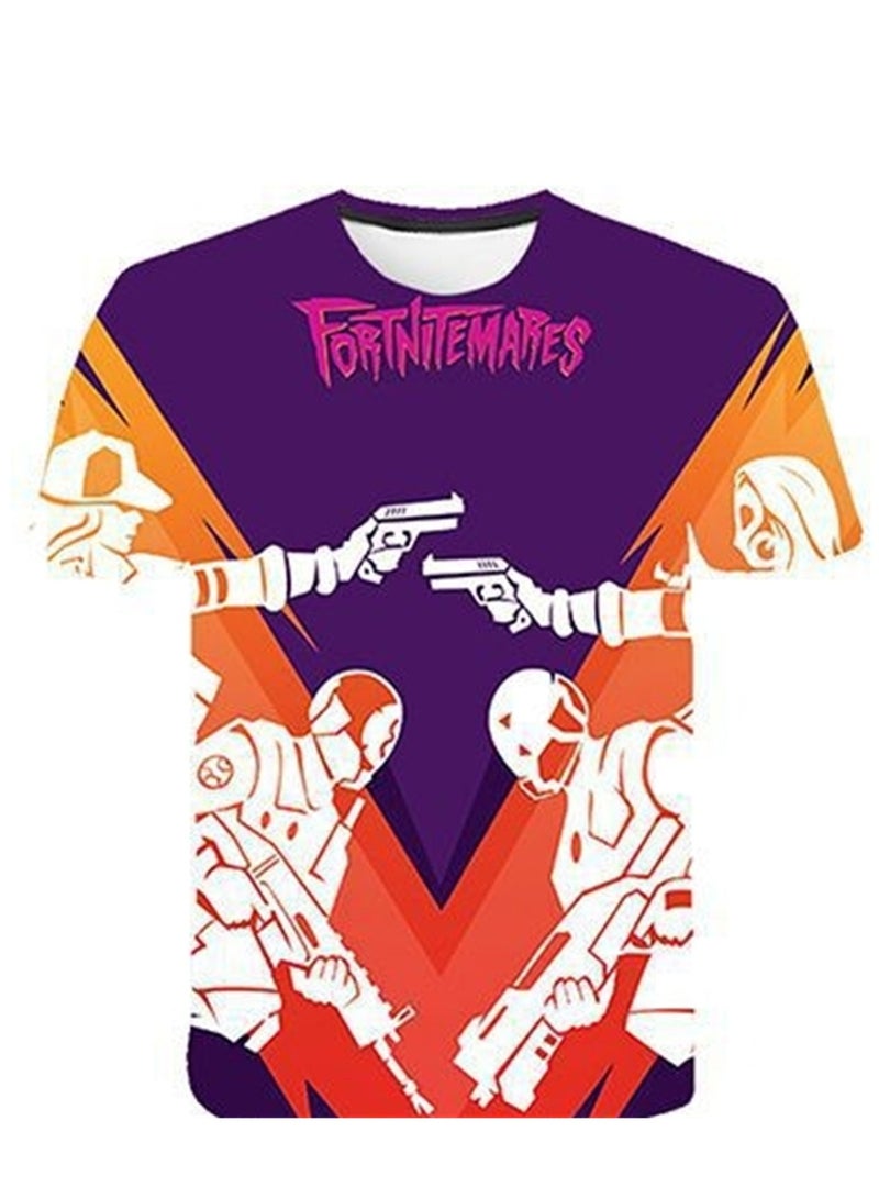 Game Fortnite set 3D digital printing personalized breathable children's T-shirt shorts set