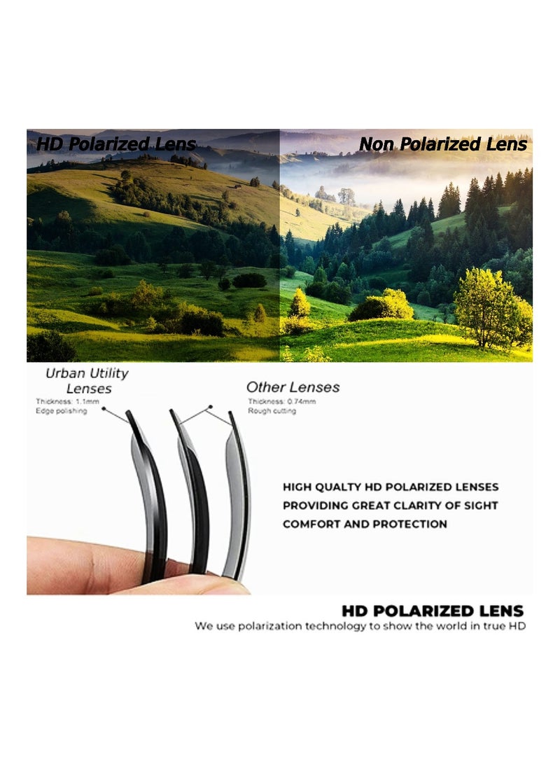 Sports Polarized Sunglasses for Men, Women Driving Fishing 100% UV Protection TAC Polarized Lens Ultralight, Stylish, Durable Ideal for Motorcycle, Cycling, Running, Fishing, Climbing, Trek