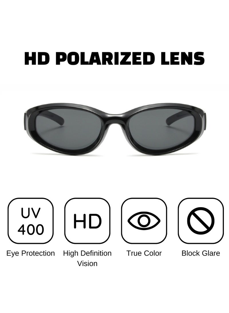 Sports Polarized Sunglasses for Men, Women Driving Fishing 100% UV Protection TAC Polarized Lens Ultralight, Stylish, Durable Ideal for Motorcycle, Cycling, Running, Fishing, Climbing, Trek