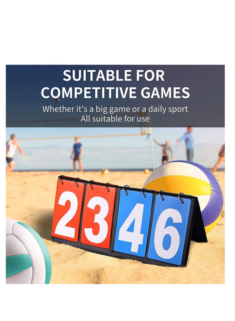 Scoreboard  4 Digital Portable Table Top Scoreboard Flipper Volleyball Basketball Table Tennis Sports Score Flip Scoreboard