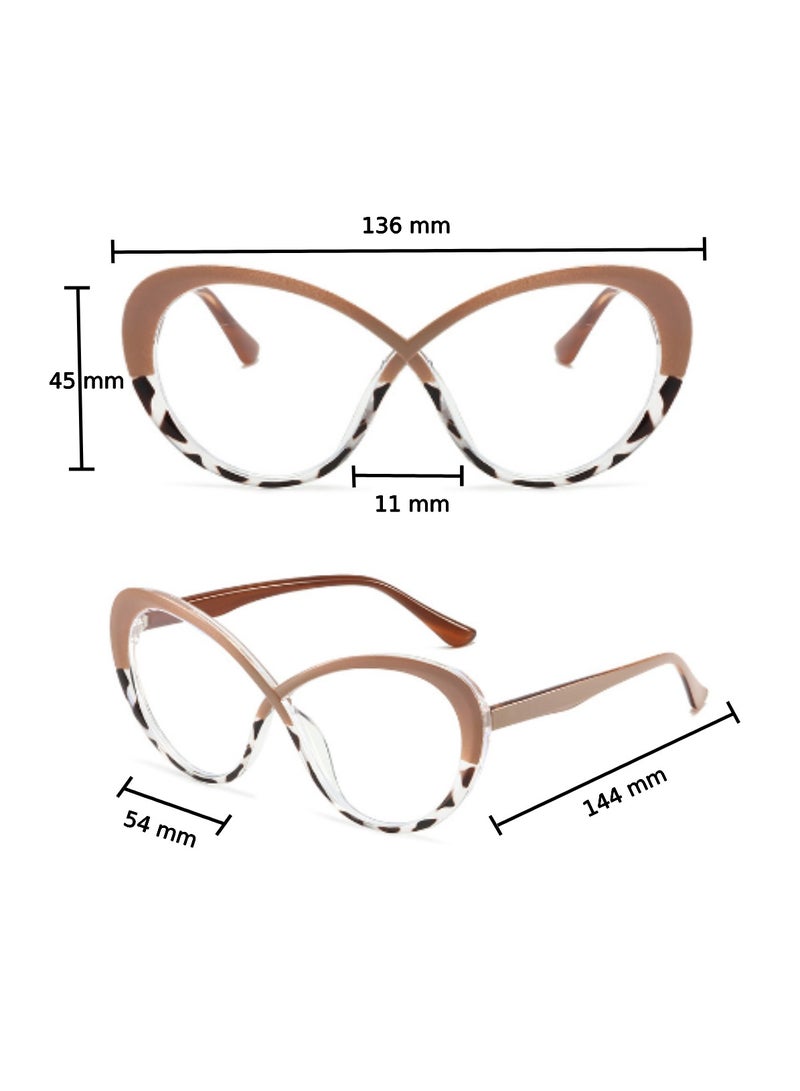 Blue Light Blocking Optical Eyeglasses - Stylish Oversized Frames, Clear Lens, Polarized. Top-rated Bluelight Protection for Reading, Work, & Screen Time. Vintage-Inspired, Lightweight Design.