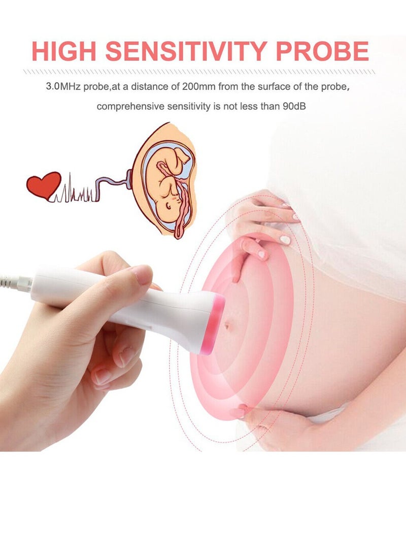 Fetal Doppler Detector Baby Heart Beat Rate Probe Prenatal Monitor Ultrasonic