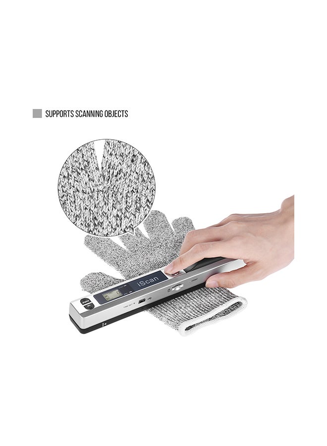 Portable Wireless Mini Handheld Document Scanner Silver