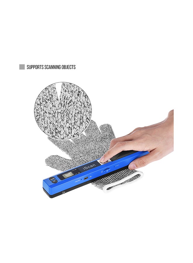 Portable Wireless Scanner Mini Handheld Document Blue