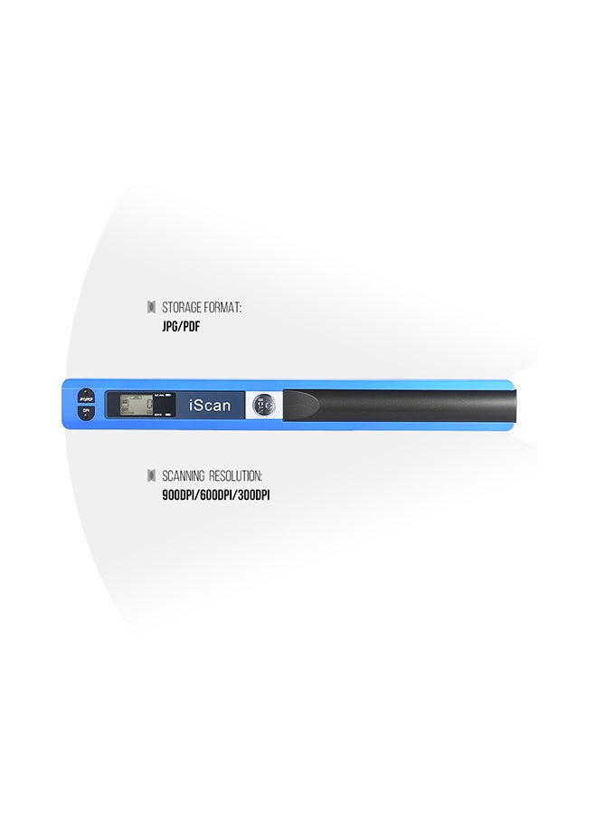 Portable Wireless Scanner Mini Handheld Document Blue