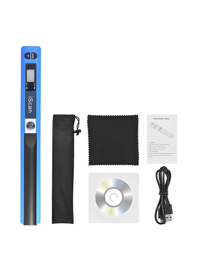 Portable Wireless Scanner Mini Handheld Document Blue