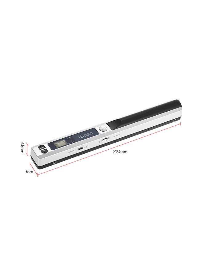 Portable Wireless Mini Handheld Document 900 DPI A4 Book Scanner Silver