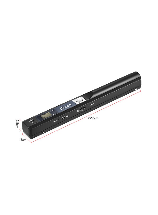 Portable Wireless Mini Handheld Document Scanner Black