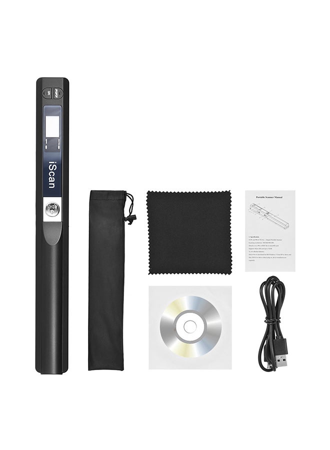 Portable Wireless Mini Handheld Document Scanner Black