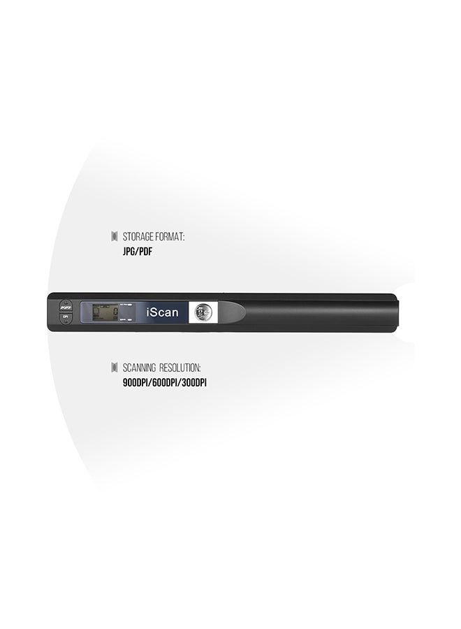 Portable Wireless Mini Handheld Document Scanner Black